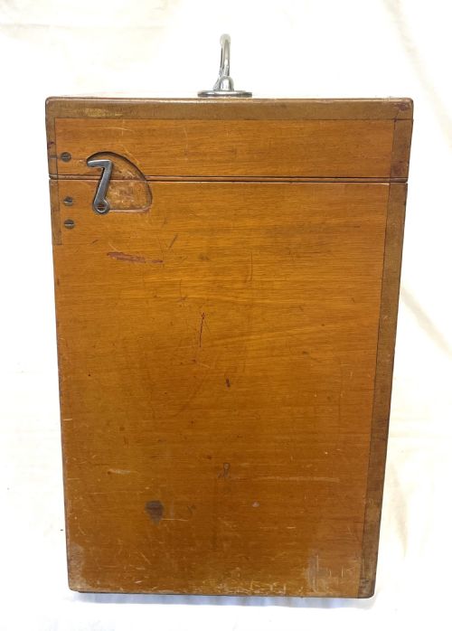 ANTIQUE VINTAGE WOODEN DENTIST APOTHECARY CABINET WITH 6 DRAWERS AND EQUIPMENT - ADDITIONAL PHOTO 9