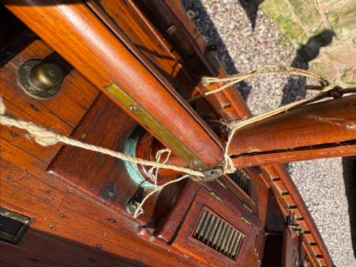 MASSIVE ANTIQUE VICTORIAN POND YACHT BOAT SHIP WITH STAND ALMOST 8FT HIGH - ADDITIONAL PHOTO 22