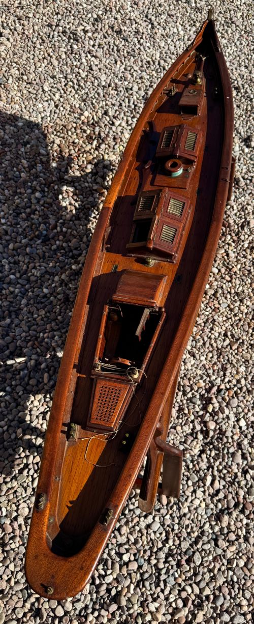 MASSIVE ANTIQUE VICTORIAN POND YACHT BOAT SHIP WITH STAND ALMOST 8FT HIGH - ADDITIONAL PHOTO 26