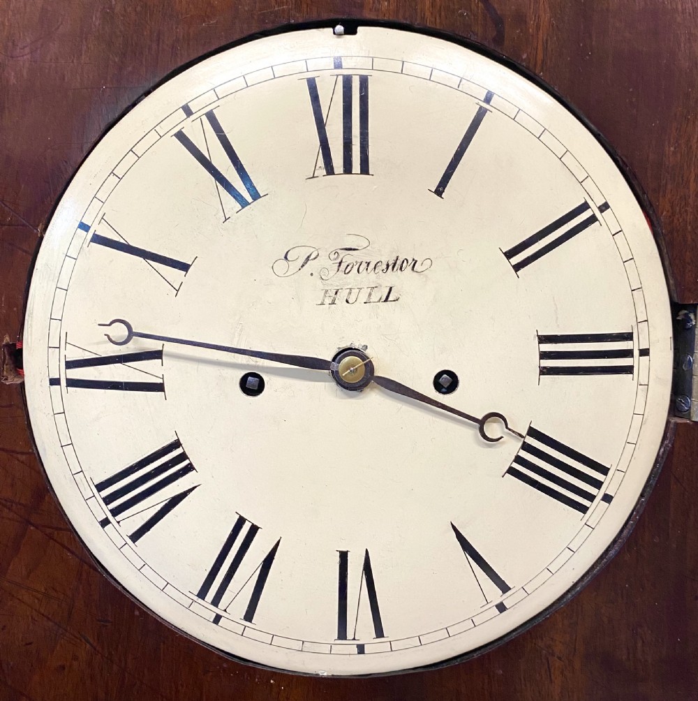 Antique Mahogany Double Chain Fusee Bracket Mantel Clock By P Forrester Hull View IV