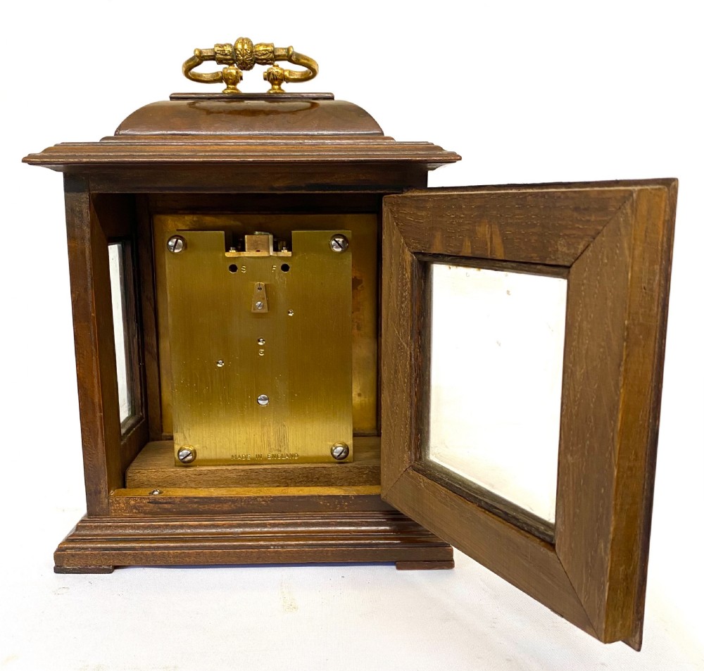 Stunning Charles Frodsham Walnut Bracket Clock With Glass Viewing Windows View VIII