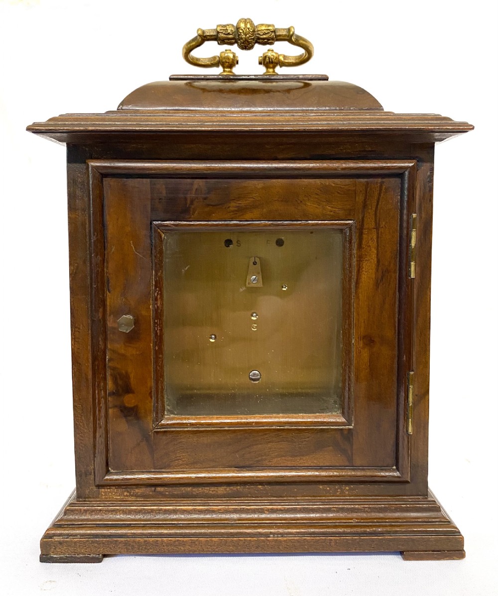 Stunning Charles Frodsham Walnut Bracket Clock With Glass Viewing Windows View X