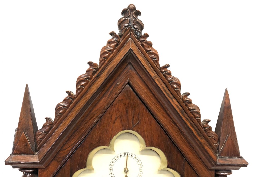 Antique Gothic Double Fusee Bracket Mantel Clock By Frodsham London Pull Repeat  View V