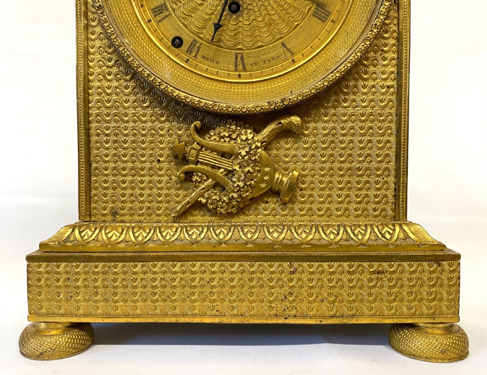 Antique Vienna Carriage Clock with Quarter Repeating, Alarm, and Fusee Movement With a Fire Gold Plated Case View III