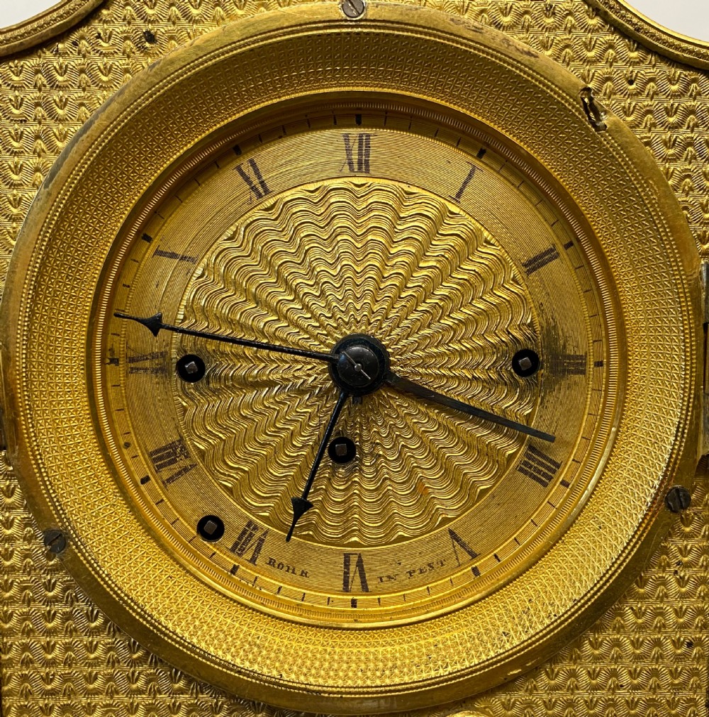 Antique Vienna Carriage Clock with Quarter Repeating, Alarm, and Fusee Movement With a Fire Gold Plated Case View V