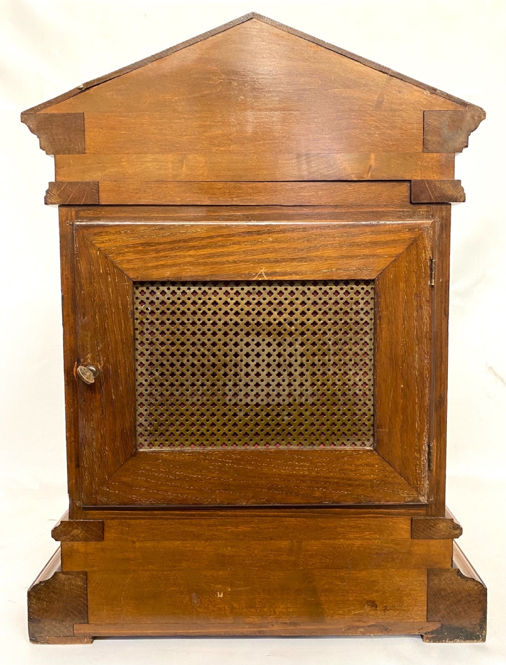 Antique Oak Architectural Mantel Clock By W&H Retailed By Russels Ltd Liverpool View VIII