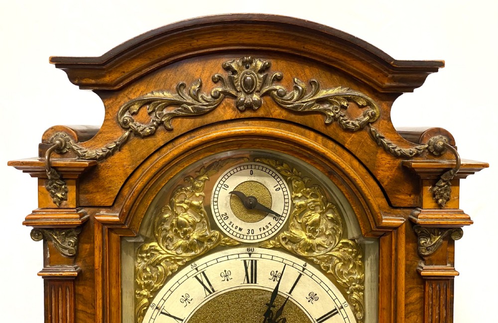 Antique Walnut Carved Bracket Clock With Ormoul Mounts Lenzkirch Ting Tang View IV