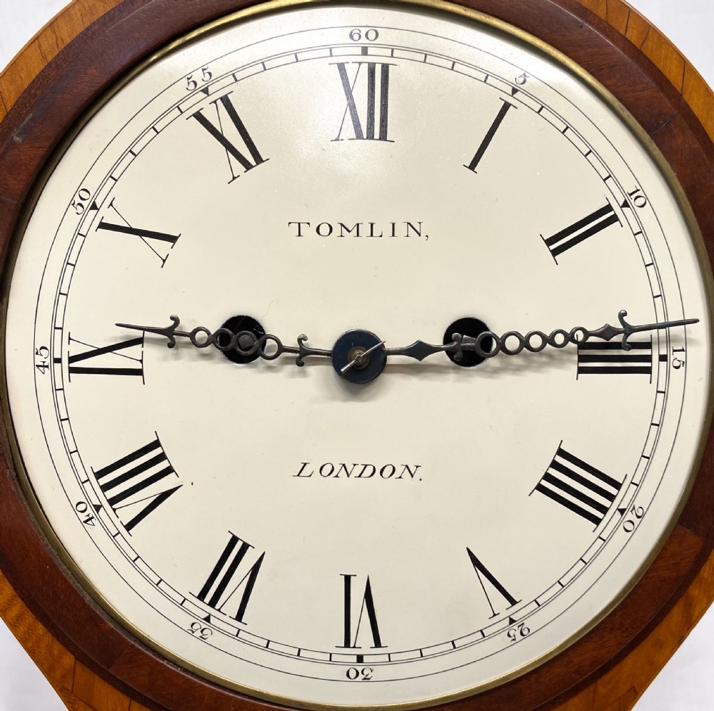 Antique Mahogany Double Fusee Balloon Clock Ting Tang Quarter Strike Tomlin  View VI