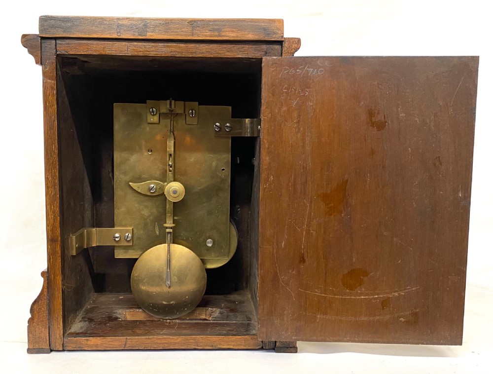 Antique Mahogany Single Fusee Mantel Clock By Usher & Cole London View VIII