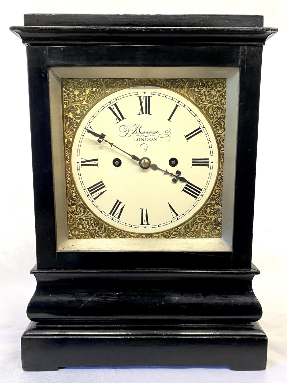 Large Antique Double Chain Fusee Five Glass Library Clock By Barwise London View II