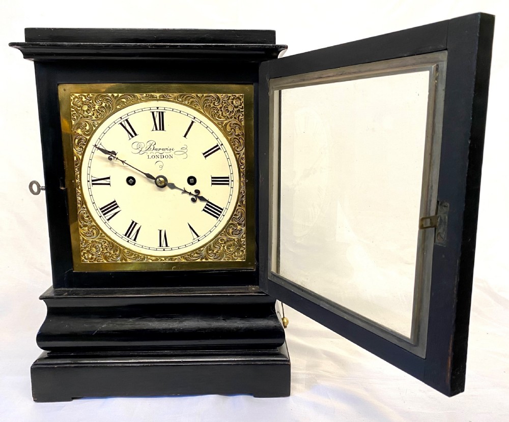 Large Antique Double Chain Fusee Five Glass Library Clock By Barwise London View III