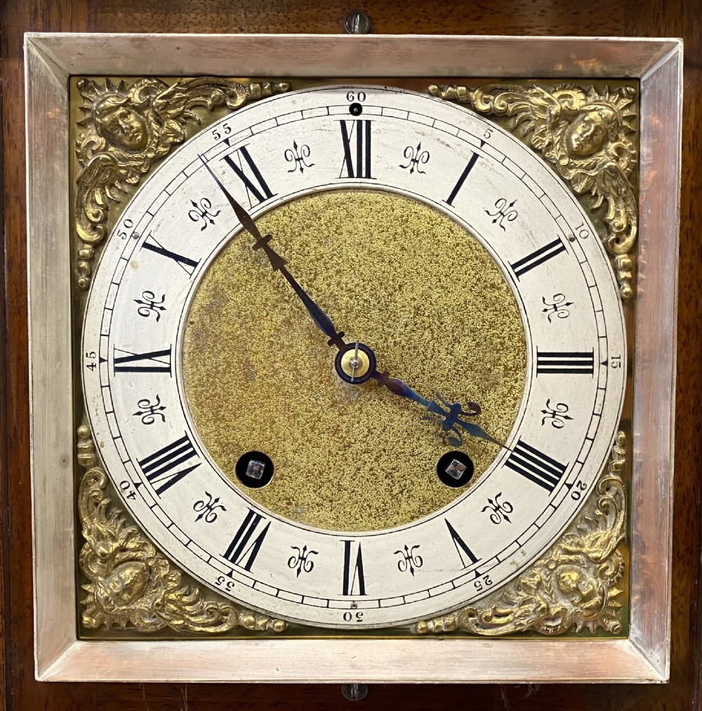 Antique Burr Walnut Mantel Clock By Lenzkirch With Quarter Striking Ting Tang Movement View III