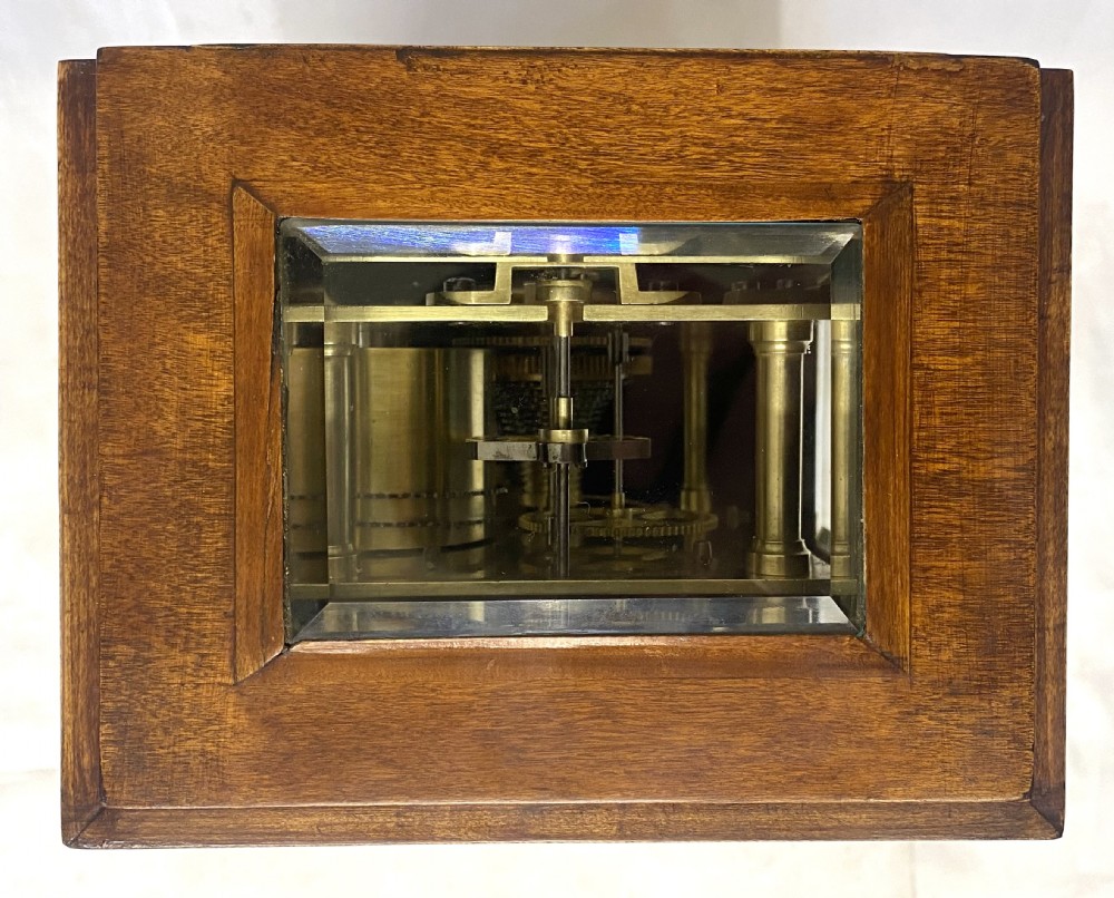 Antique Satinwood Chain Fusee Library Clock By RIEDER & CO 13 COSWELL RD LONDON View XII