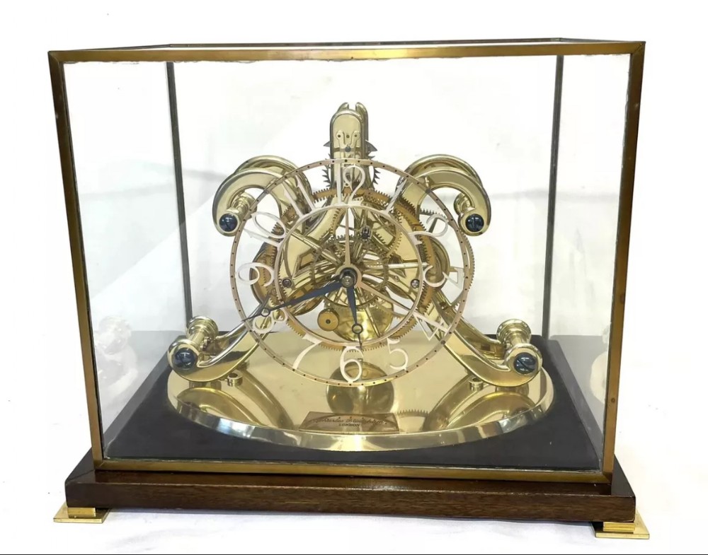 Charles Frodsham LONDON Timepiece Fusee Skeleton Clock with Epicyclic Gearing