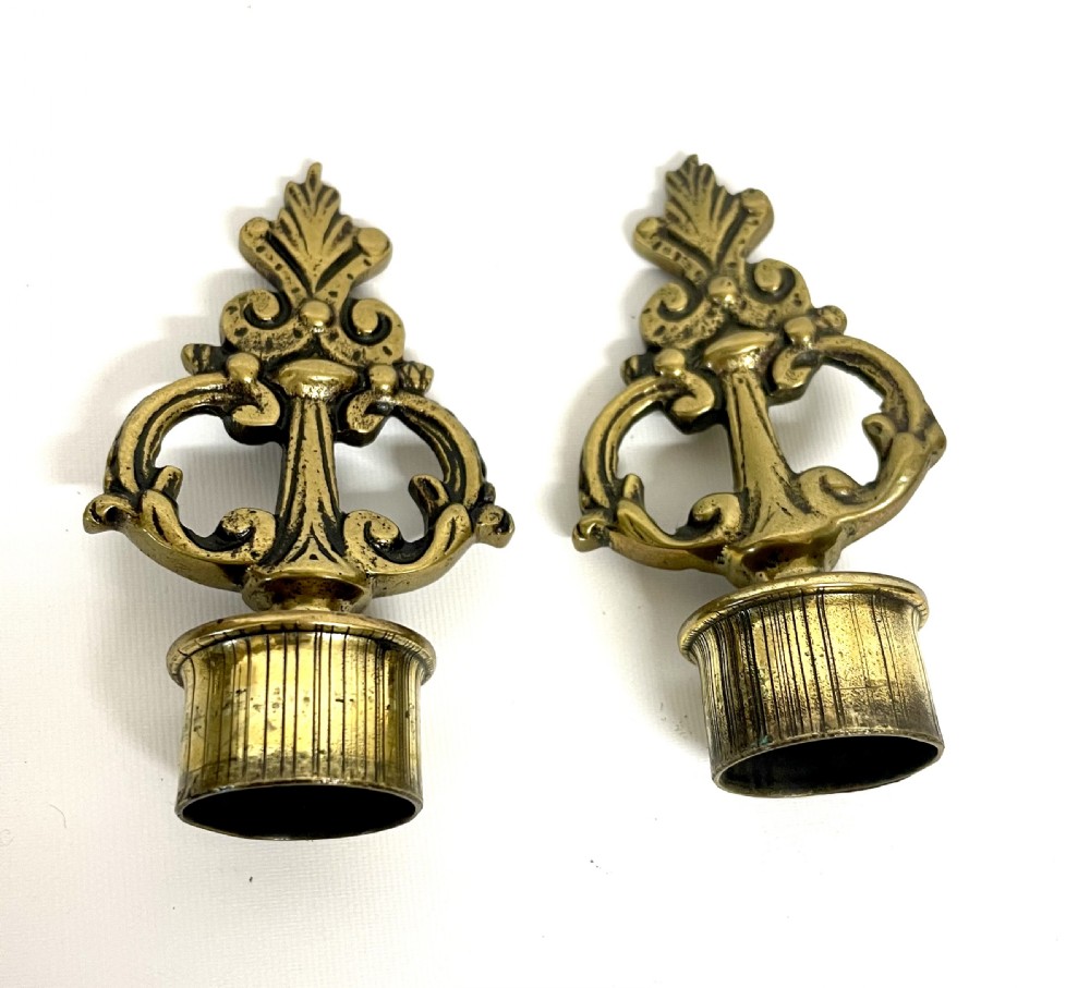 Antique Brass Large Four Armed Candelabras / Candlestick / Candle Holders View XI