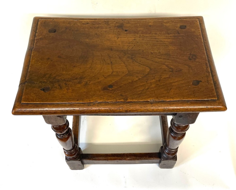 Antique 18th Century Oak Joint Stool / Occasional Table / Lamp Stand circa 1800 View XV