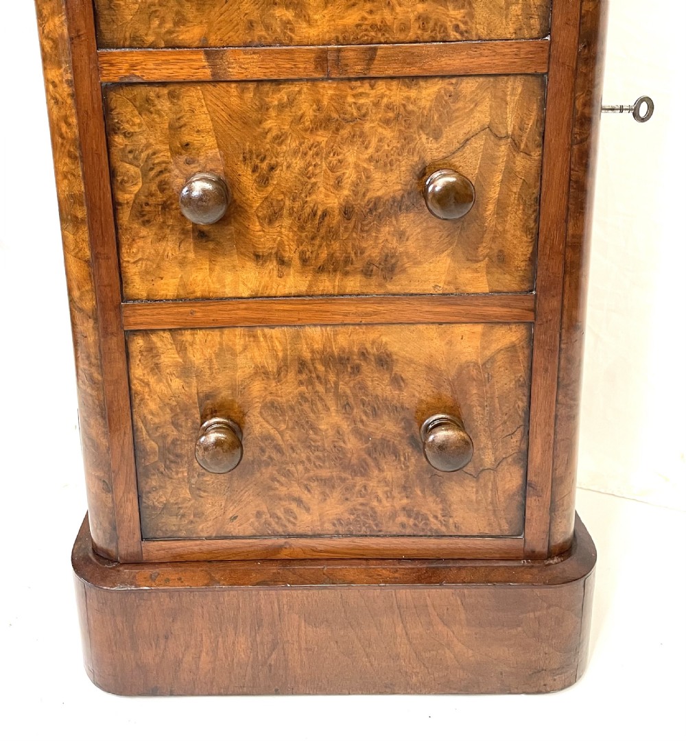 Pair Antique VICTORIAN Walnut Bedside Cabinets Lamp Stands Pot Cupboards View XI