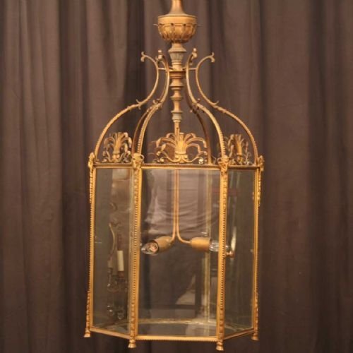 English Cast Brass Hall Lantern