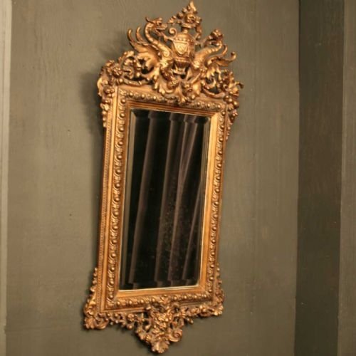 French Gilded Griffin Mirror