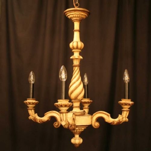 French Wooden Chandelier