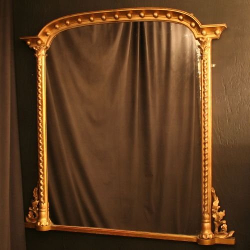 French Giltwood Overmantle Mirror
