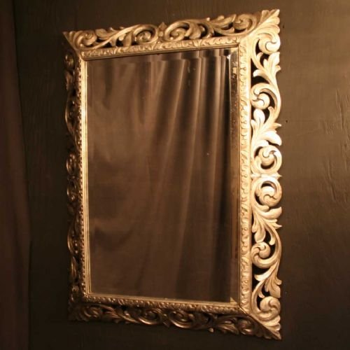 Silvered Oak Mirror