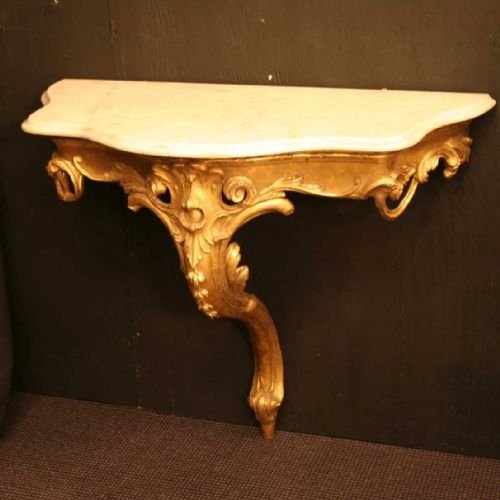 French Serpentine Console Table