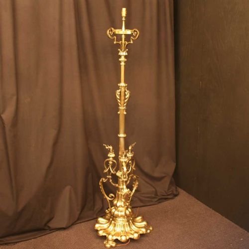 English Brass Telescopic Standard Lamp