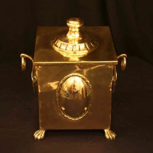 English Brass Coal Bucket