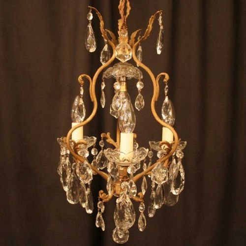 French Gilded Birdcage Chandelier