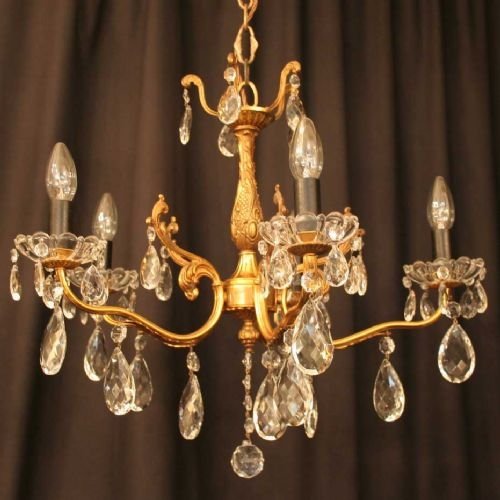 Italian Gilded 5 Light Chandelier

