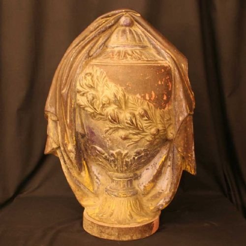 French Decorative Cast Iron Urn
