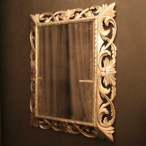 Silver Gilded Oak Mirror