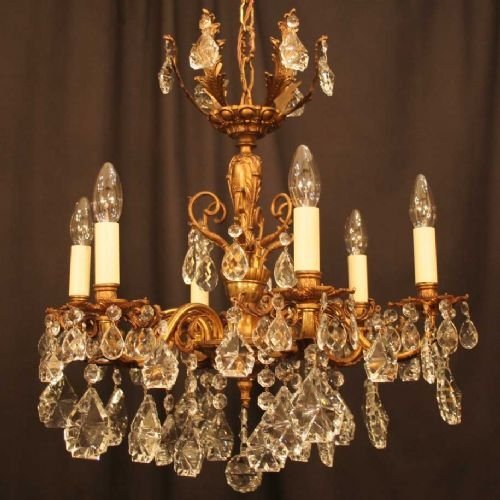 Italian Gilded 6 Light Chandelier