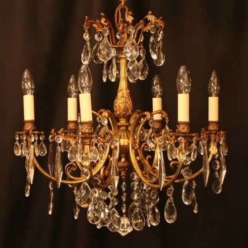 Quality French 6 Light Chandelier
