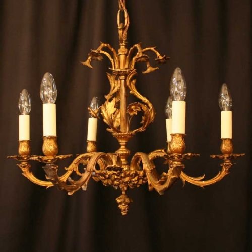 French Gilded Cast Brass Chandelier