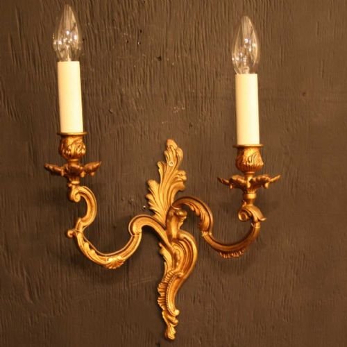 French Set of 4 Twin Arm Wall Lights