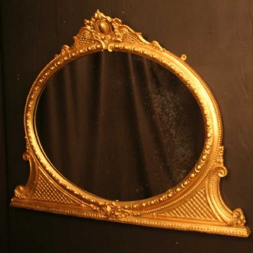 French Gilded Overmantle Mirror