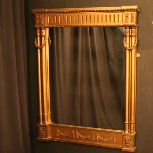 French Gilded Overmantle Mirror
