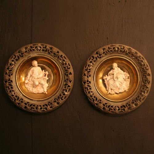French Pair of Wall Plaques