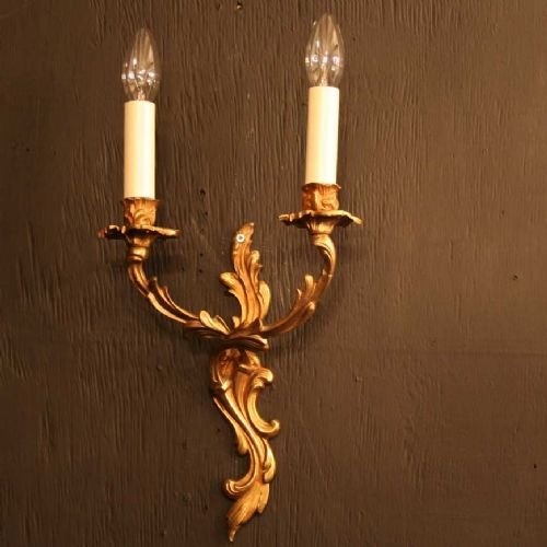 French Pair of Rococo Wall Sconces