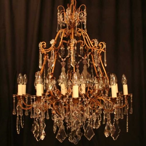 Italian Cage Form 10 Light Chandelier