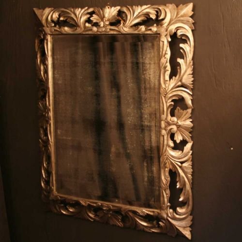Silver Gilded Acanthus Repousse Mirror