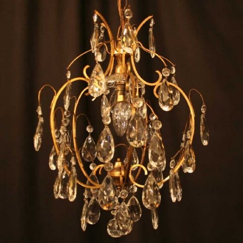 French Gilded Birdcage Chandelier