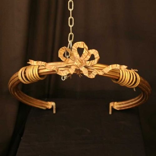 French Circular Gilded Brass Bed Canopy