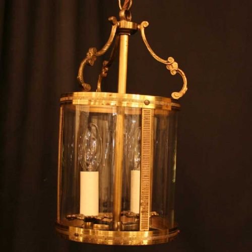 French Twin Light Gilded Hall Lantern
