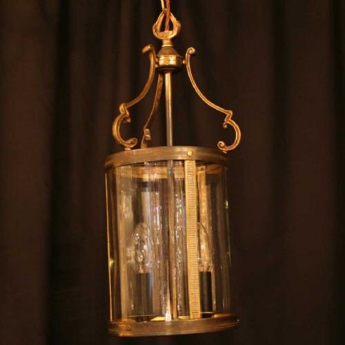 French Gilt Twin Light Hall Lantern