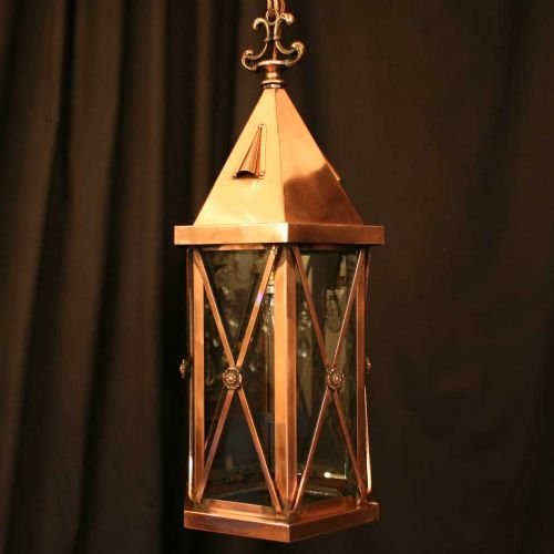 English Copper Arts & Crafts Lantern