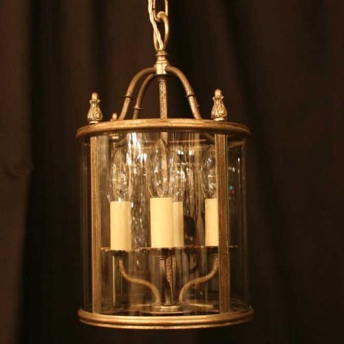 French Silver Gilded Hall Lantern
