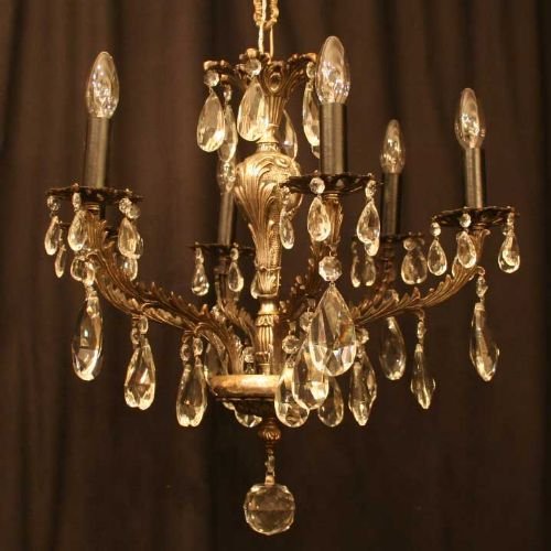 Italian Silver 6 Light Chandelier
